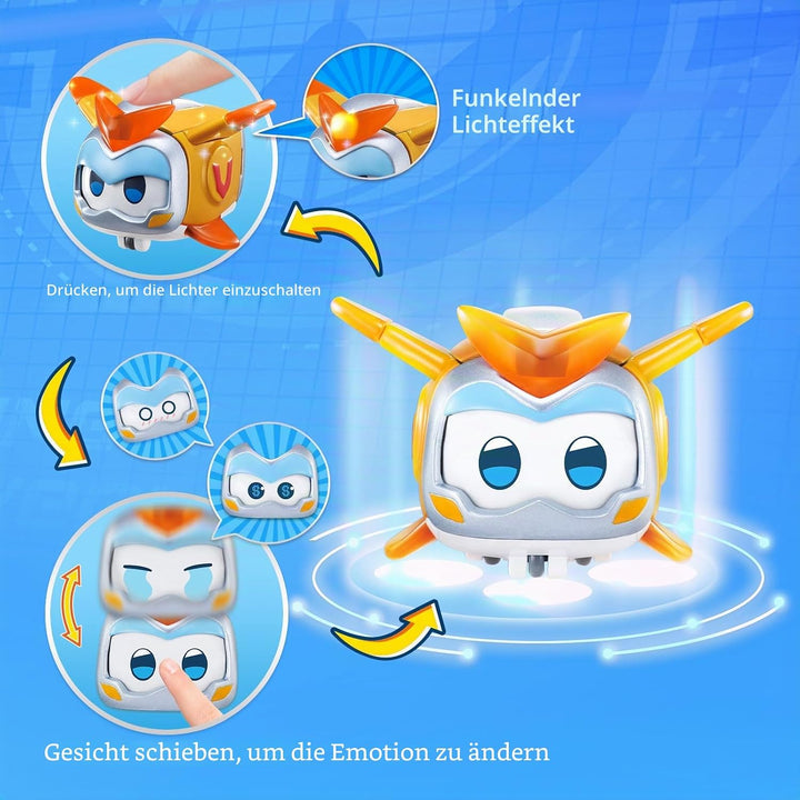 Super Wings EU770491 - Super Pets im 4er Pack, ca. 4,3 cm grosse Super Haustiere mit wechselbaren Ge