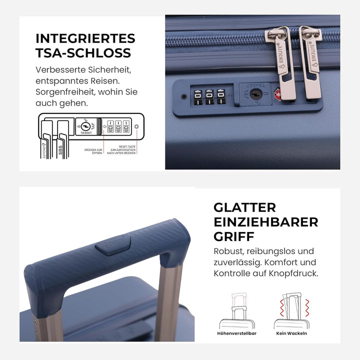 Aerolite Erweiterbar 55x40x20cm auf 55x40x23 cm Lufthansa Eurowings Condor Wizz Air Priorität und me