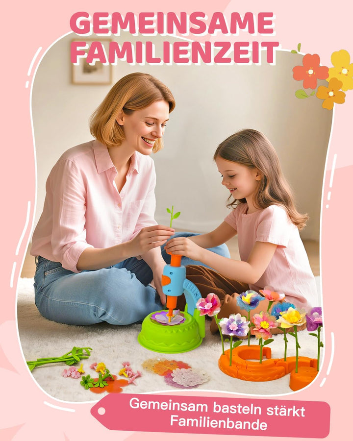Glowsprout DIY Blumenbastelset für Kinder von 3 bis 12 Jahren - Zubehör schöne Stoffblumensträusse b