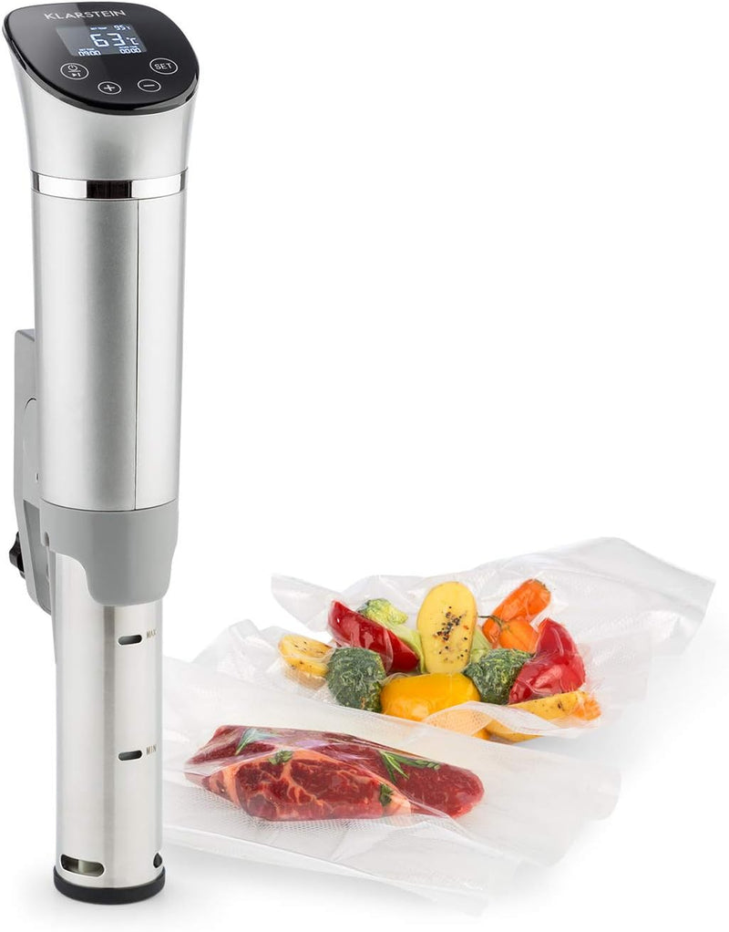 Klarstein Quickstick- Sous-Vide Garer, Präzisionskochtopf, Schongarer, 1300 Watt, Timerfunktion, 3D