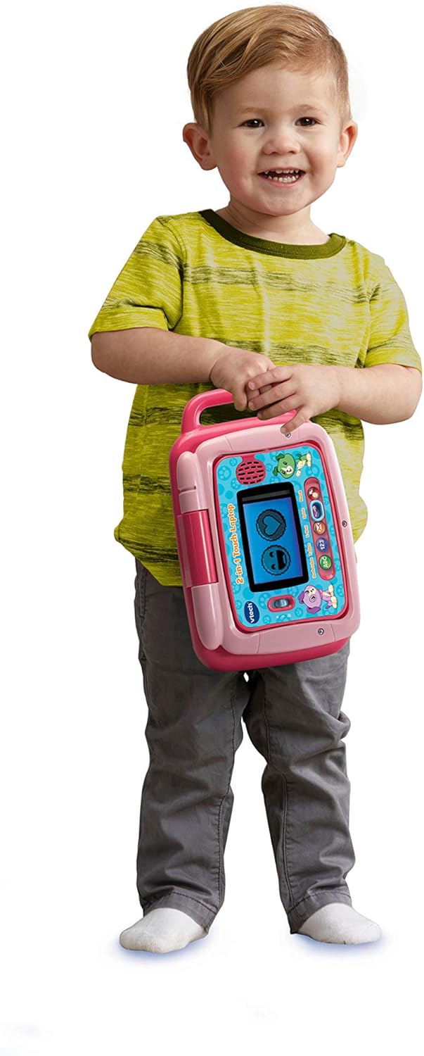 VTech 80-600954 2-in-1 Touch-Laptop pink Vorschulspielzeug Pink Single, Pink Single