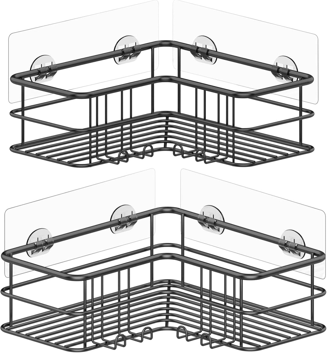 Menbyci Duschablage Ohne Bohren 2 STK, Duschregal Eckregal Badregal SUS304 Edelstahl Metall Rostfrei