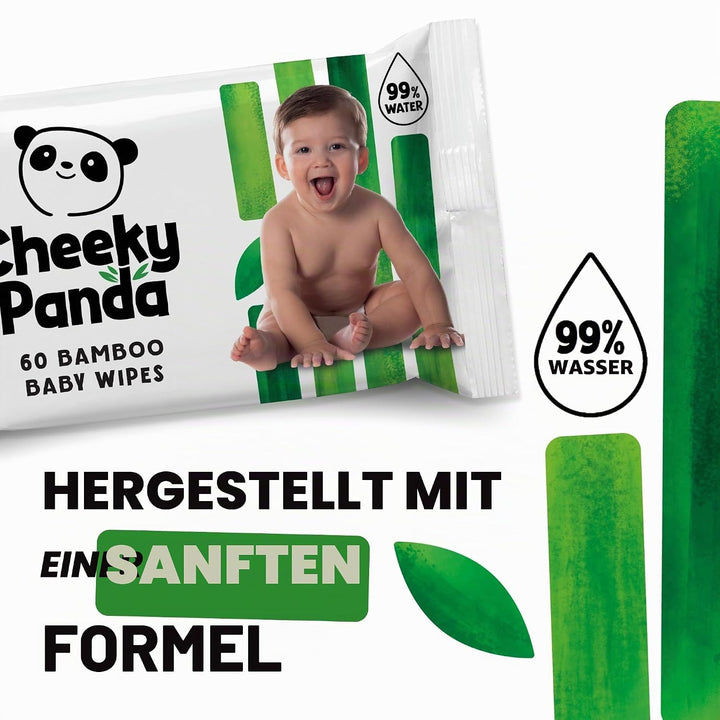 The Cheeky Panda Baby Feuchttücher Bambus | 720 Eco Tücher | Sanft Und Weicher | Baby Erstausstattun