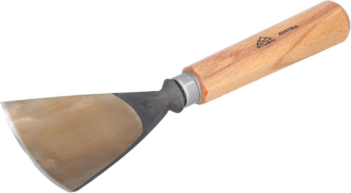 STUBAI Stemmeisen Stechbeitel Serie 52 - Form 66 | Schweizer Messer Form E 80 mm, mit Holzgriff, zum