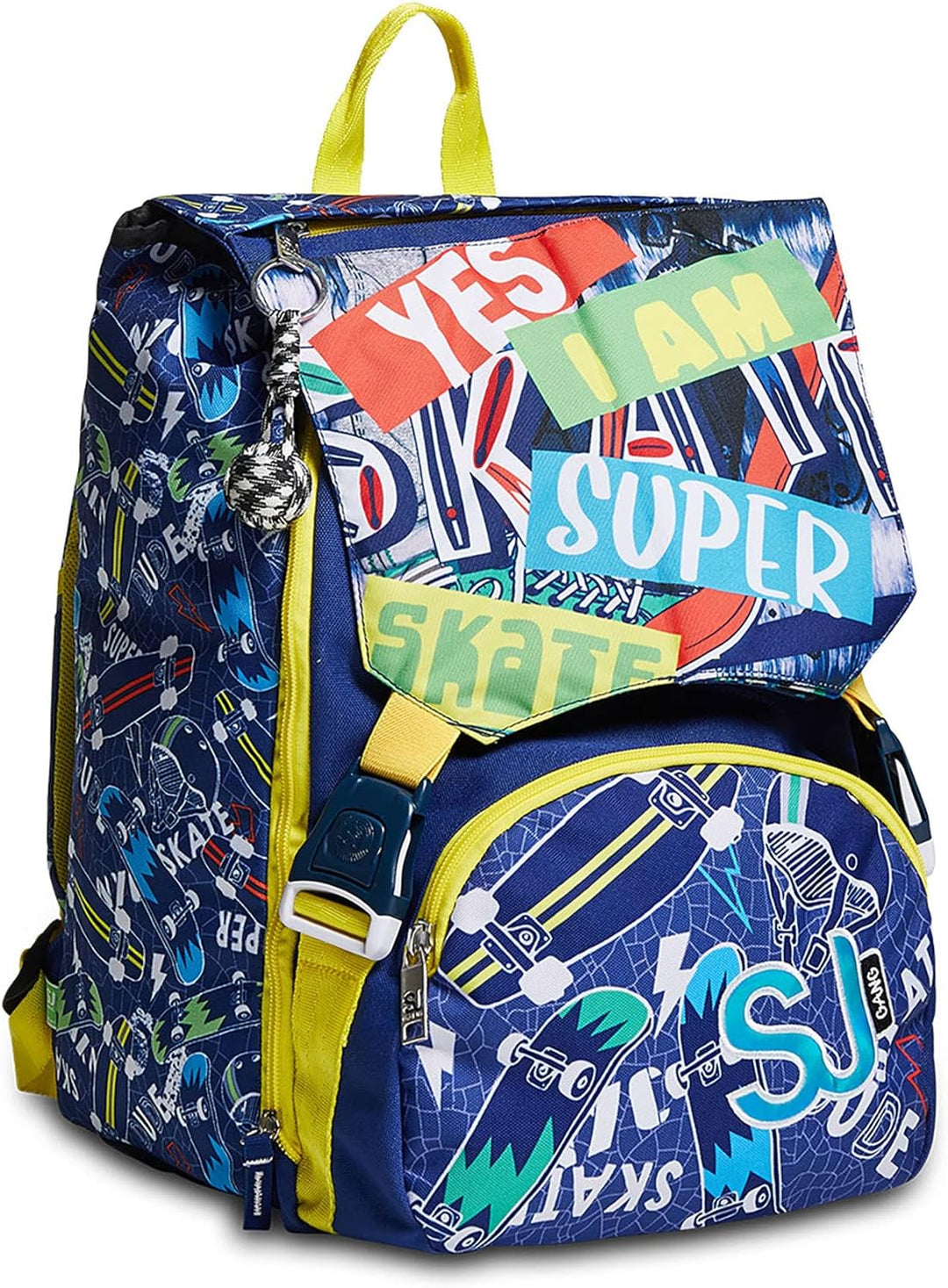 SJ Rucksack, Schulranzen für Grundschule, ab 1. Klasse, Erweiterbarer Schulranzen, Extra Volumen; Ge