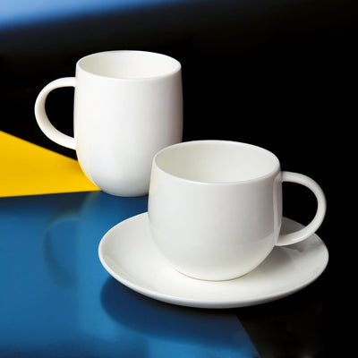 Alessi "All Time", 4 Stück Tee-Obertasse aus Bone China