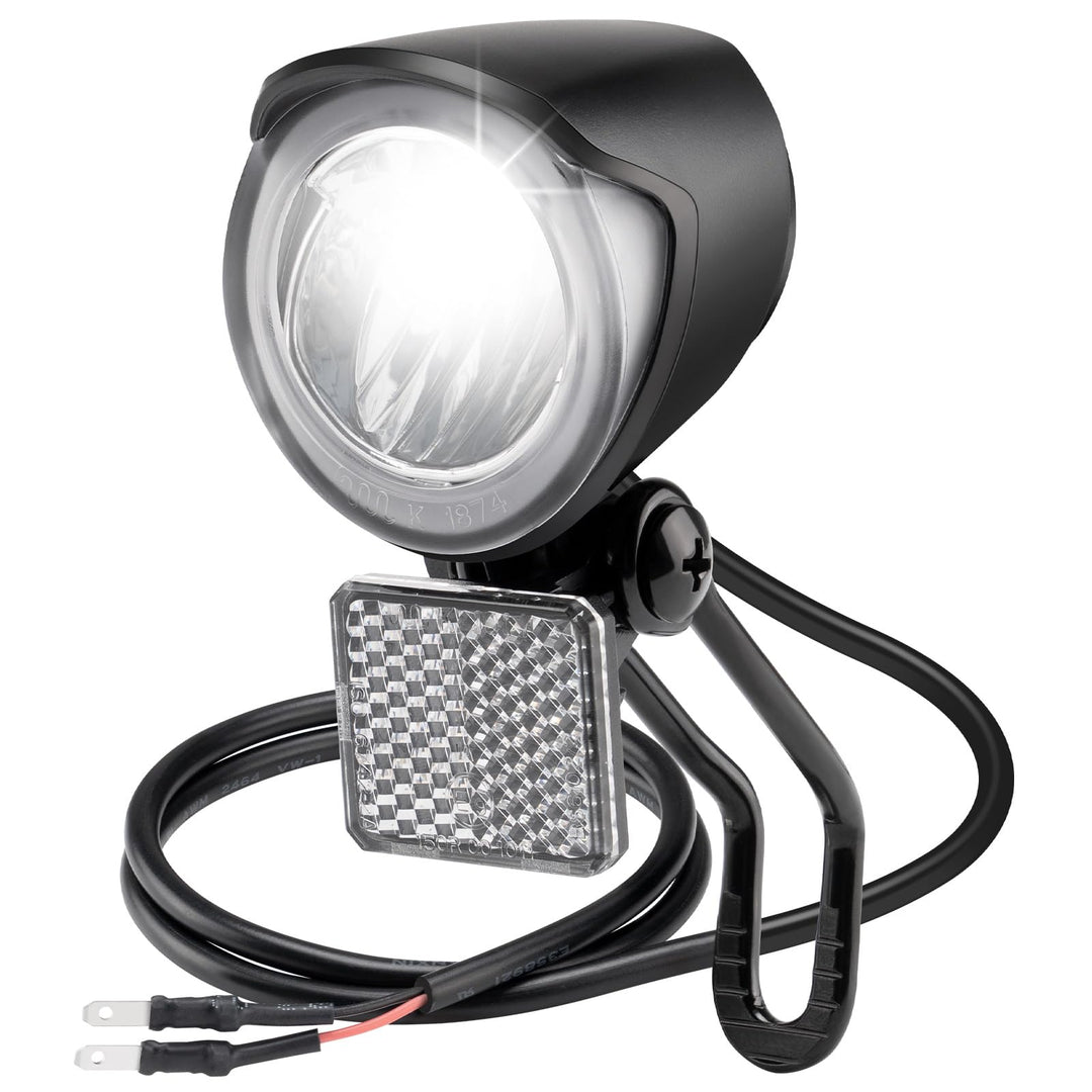 E-Bike Dynamo LED Fahrradlicht 30-100 LUX mit StVZO Zulassung - Fahrradlampe Frontlicht & Scheinwerf