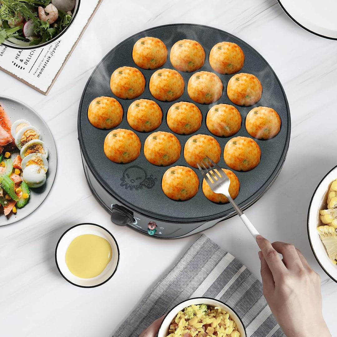 Hersteller Takoyaki 750W, Elektrische Maschine 18-Loch für Takoyaki Bälle, Takoyaki Grill Tablett, K