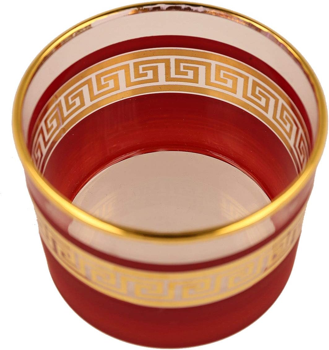Ilm Verlag Zamzam Set aus Glas mit edlem Design (Bordeauxrot), Bordeauxrot