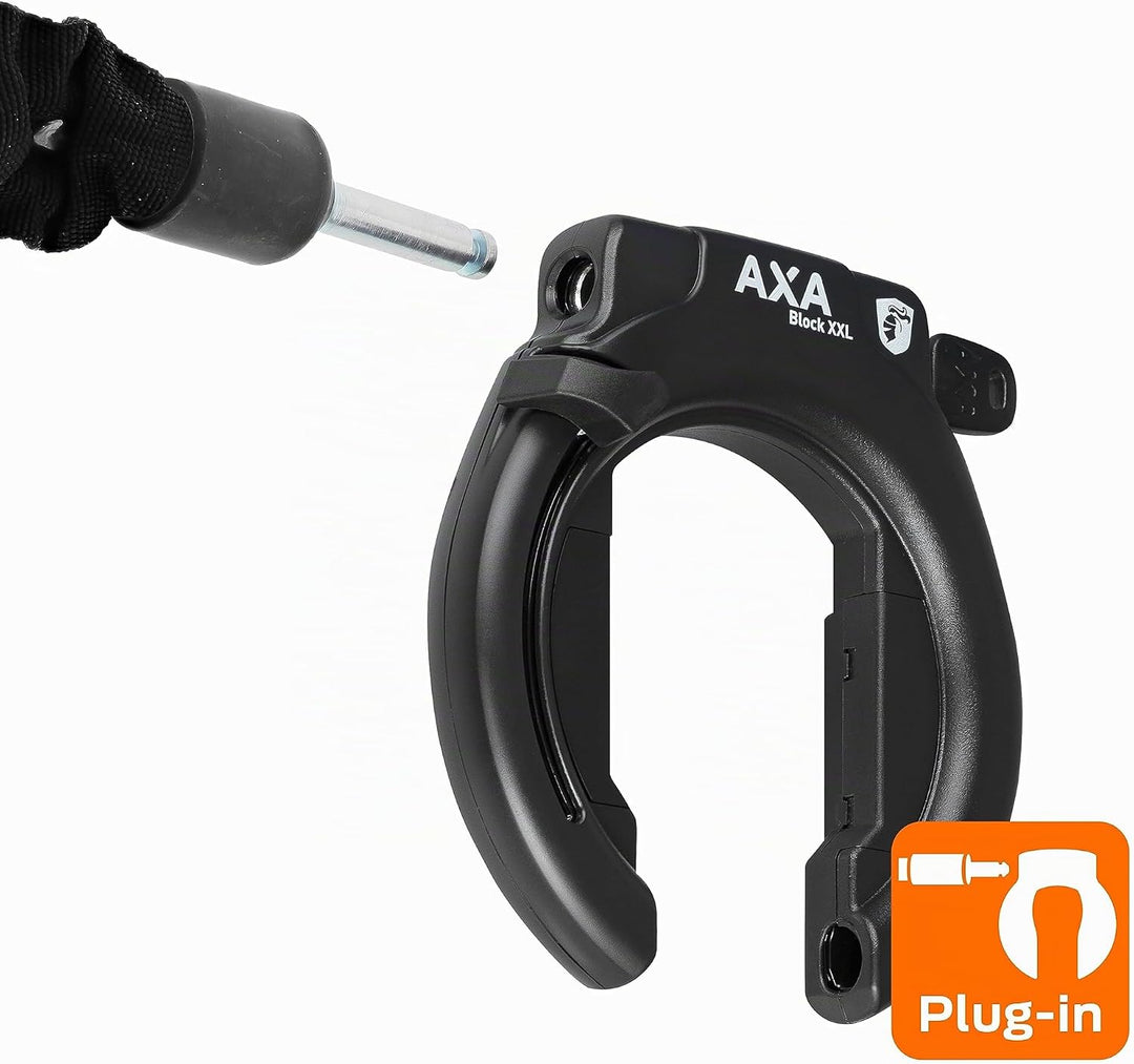 AXA Block XXL Retractable - Fahrradschloss - Rahmenschloss - Sicherheitsstufe 12 - Kombinierbar mit