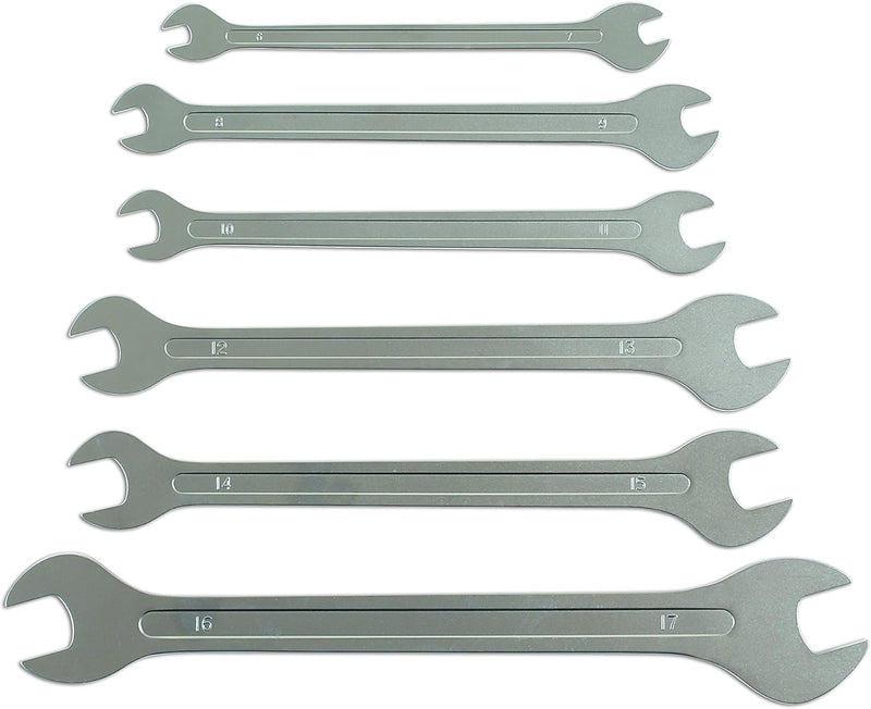 Ultra-dünnes Laser-6788-Maulschlüssel-Set – Silber (6-teilig)