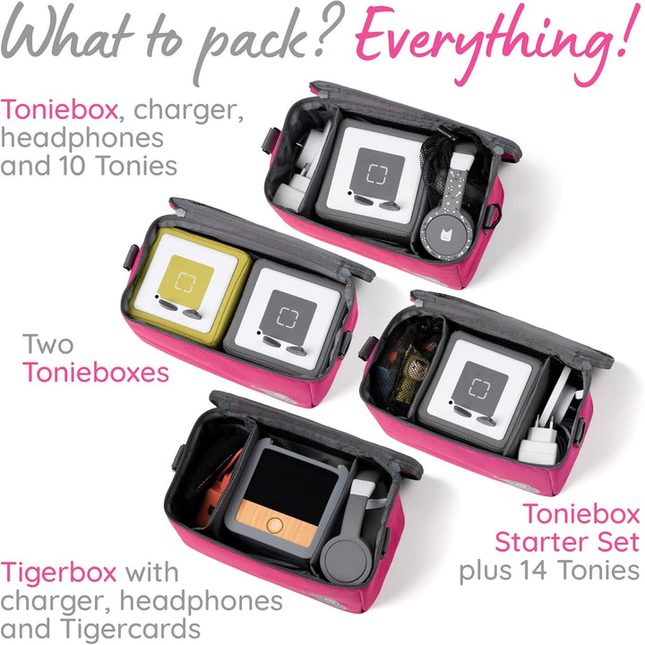 fantifant SPEZIALEDITION Musikbox Tasche für Toniebox [ + Netzbeutel für Tonie Aufbewahrung ] Flexib