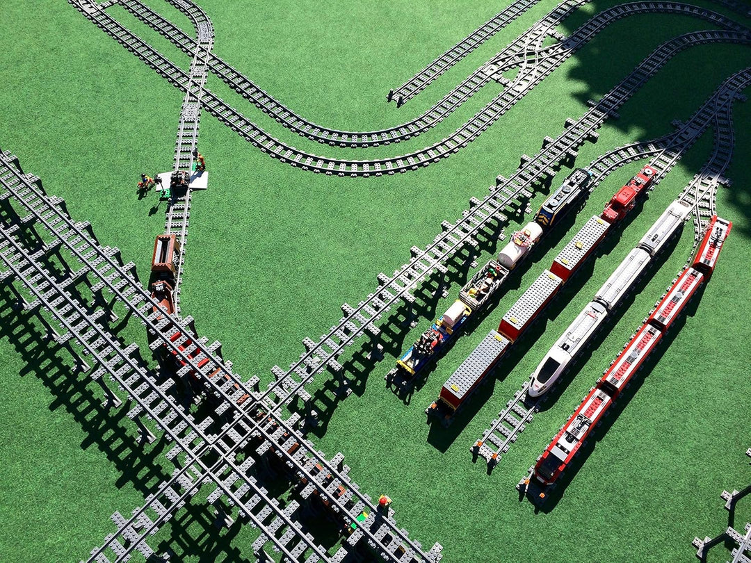 Trixbrix.eu Right 45 deg. Crossings Compatible with Lego City Train Sets 60197 60198 10277 60205 602
