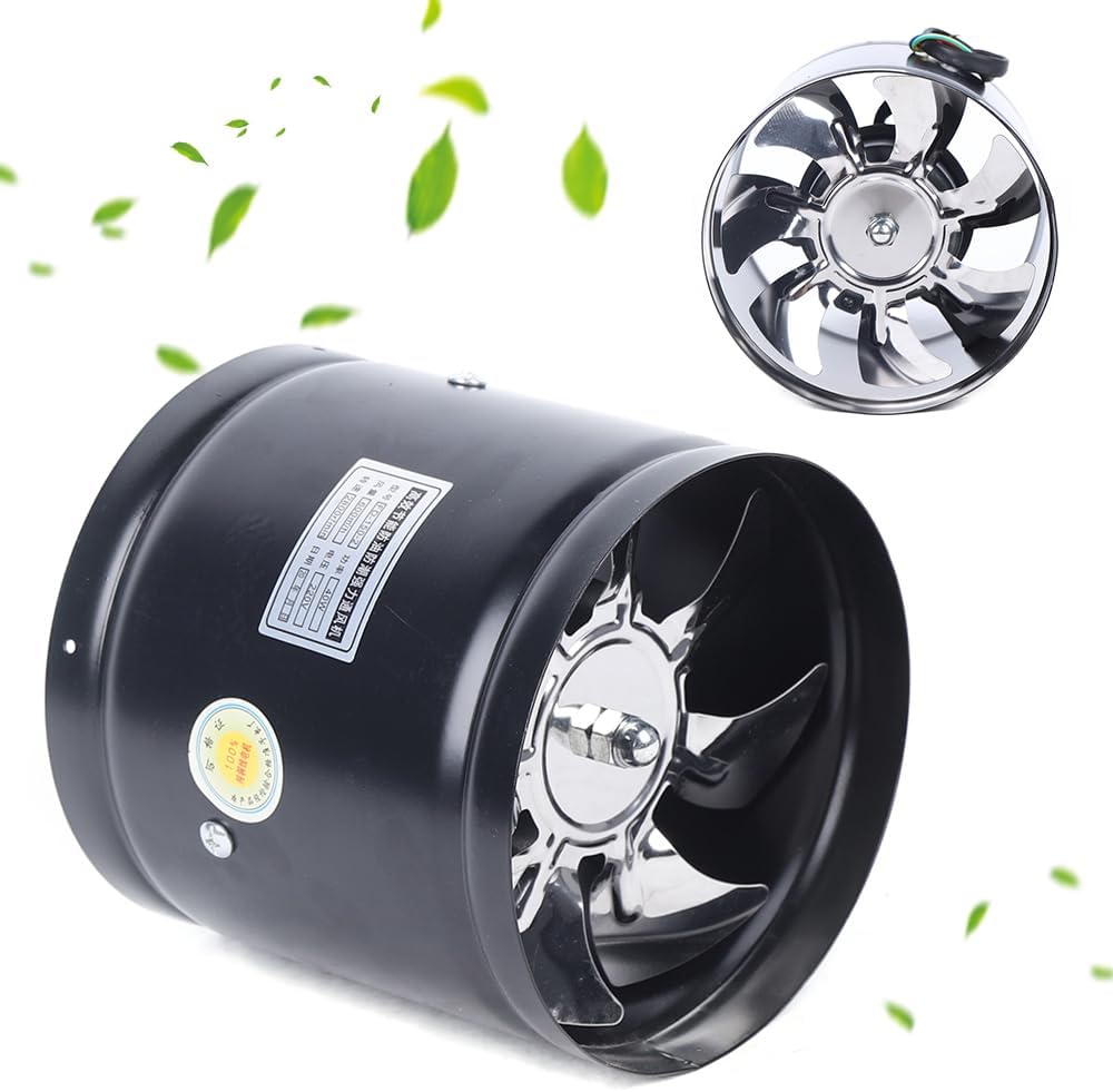 150mm 500m³/h Axial Rohrventilator Metall Gebläse Kanal Lüfter Abluft Zuluft, in Küchen, Wohnzimmern