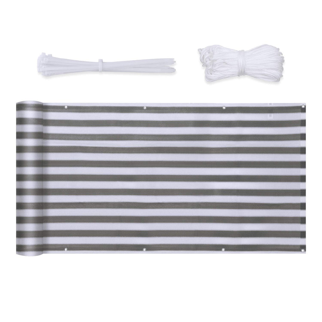 Sekey Balkon Sichtschutz Balkonabdeckung HDPE 220 g/m², 75x300cm, Leicht Transparent Wind- und UV-Sc