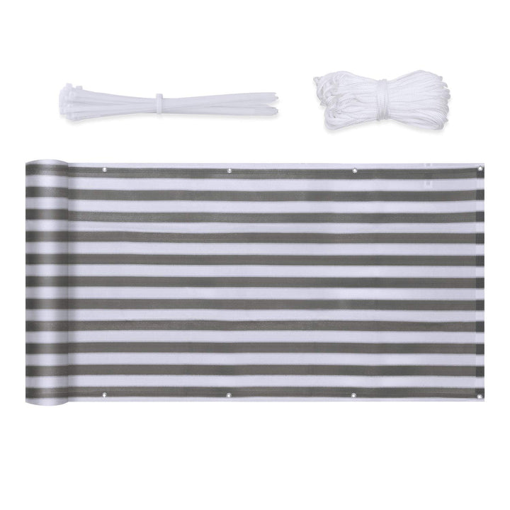 Sekey Balkon Sichtschutz Balkonabdeckung HDPE 220 g/m², 75x300cm, Leicht Transparent Wind- und UV-Sc