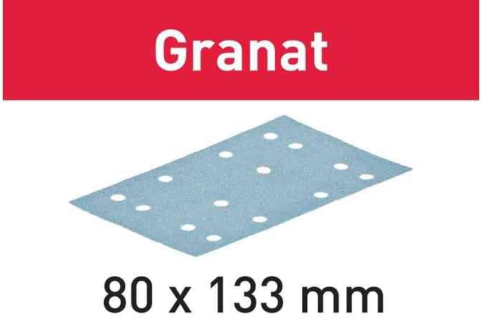 Festool Schleifstreifen STF 80 x 133 mm P120 100 Stück Granat, 497120 Blue Schleifscheiben, Blue Sch