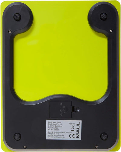 Digitale Küchenwaage/Briefwaage MAULgloss, hellgrün, 5KG, Glasoberfläche, Hellgrün
