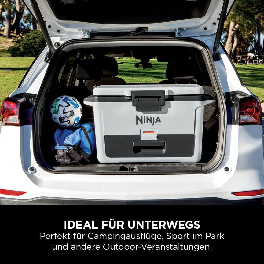 Ninja FrostVault Hard Cooler 47L, Premium isolierte Kühlbox, hält Eis bis zu 6 Tage, integrierte Tro