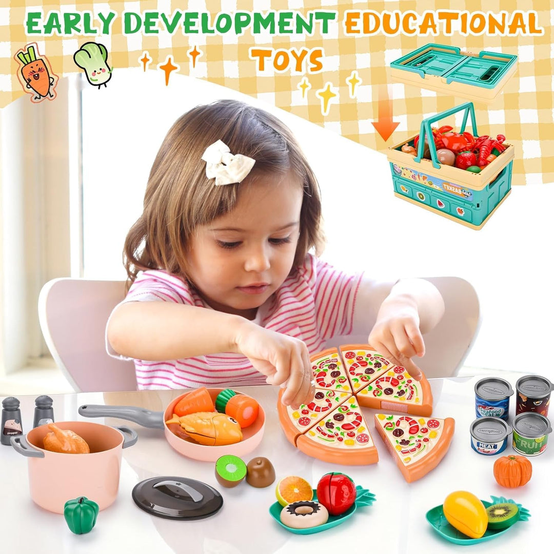 Küchenzubehör für Kinder, 72-teilig, Küchenutensilien, Küchenutensilien, Kinderküchen, Kochset, Küch