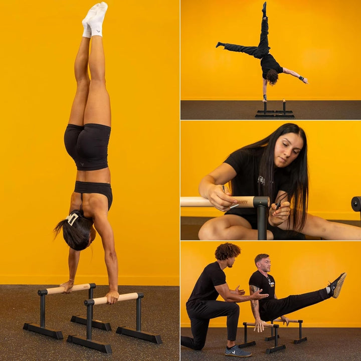 Gravity Fitness | Parallettes - mittelgross - neue 38-mm-Griffe - Calisthenics, Crossfit, Heim- und