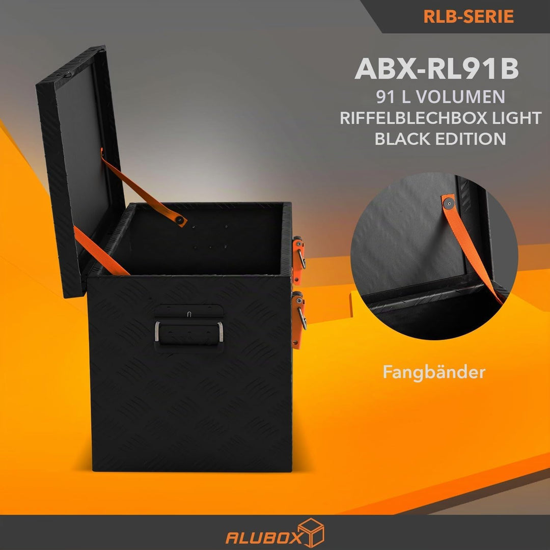 alubox Werkzeugkiste Riffelblech ABX-RL91B Aluminium 1,5mm Werkzeugkiste leicht und robust 91 Liter