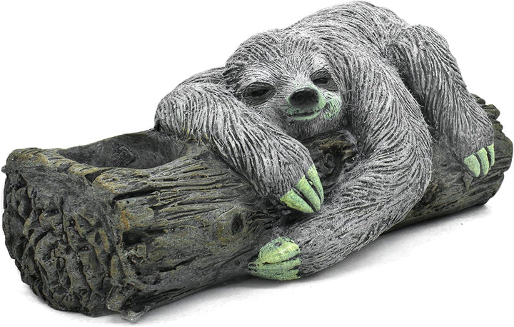 DARO DEKO Tier Figur in Stein-Optik (Faultier liegend bepflanzbar 49 x 22cm), Faultier Liegend Bepfl