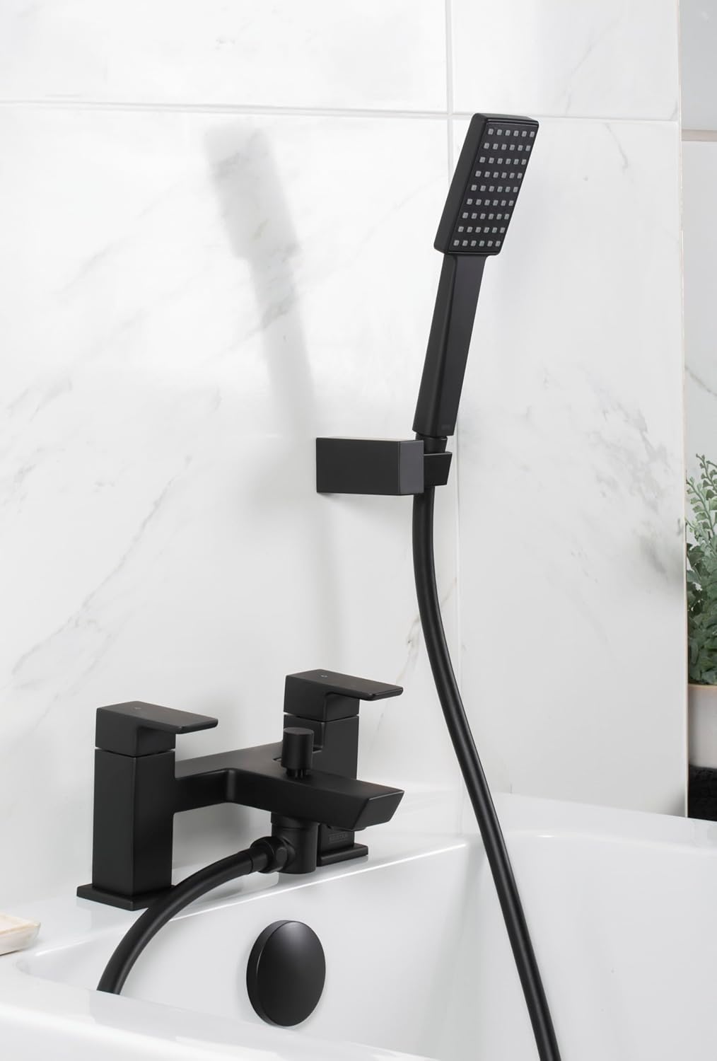 Bristan COB BSM BLK Mischbatterie für Badewanne und Dusche, Schwarz