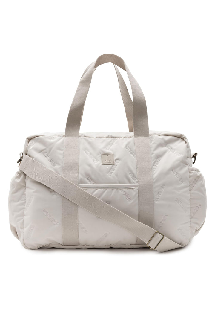 Jollein Wickeltasche Embossed Lily – Sand – Stylische Wickeltasche mit Geprägtem Muster – Wasserabwe