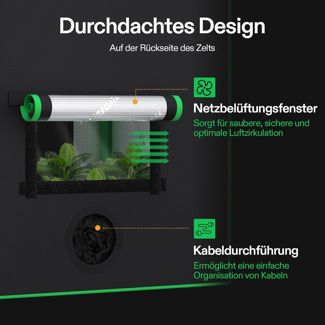 VIVOSUN Kleines Wachstumszelt für Aerogarden, Hydrokultur-Zuchtsystem, 50,8 x 35,6 x 53,3 cm, hochre