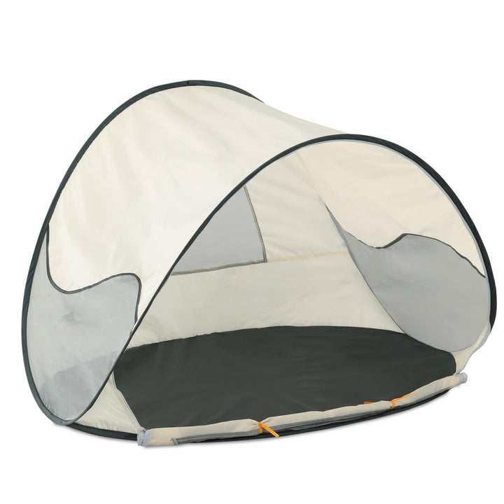 Deryan Strandzelt Pop Up - Leichtgewicht - 50% UV-Schutz - Inklusive Pflöcke und Tragetasche - Creme