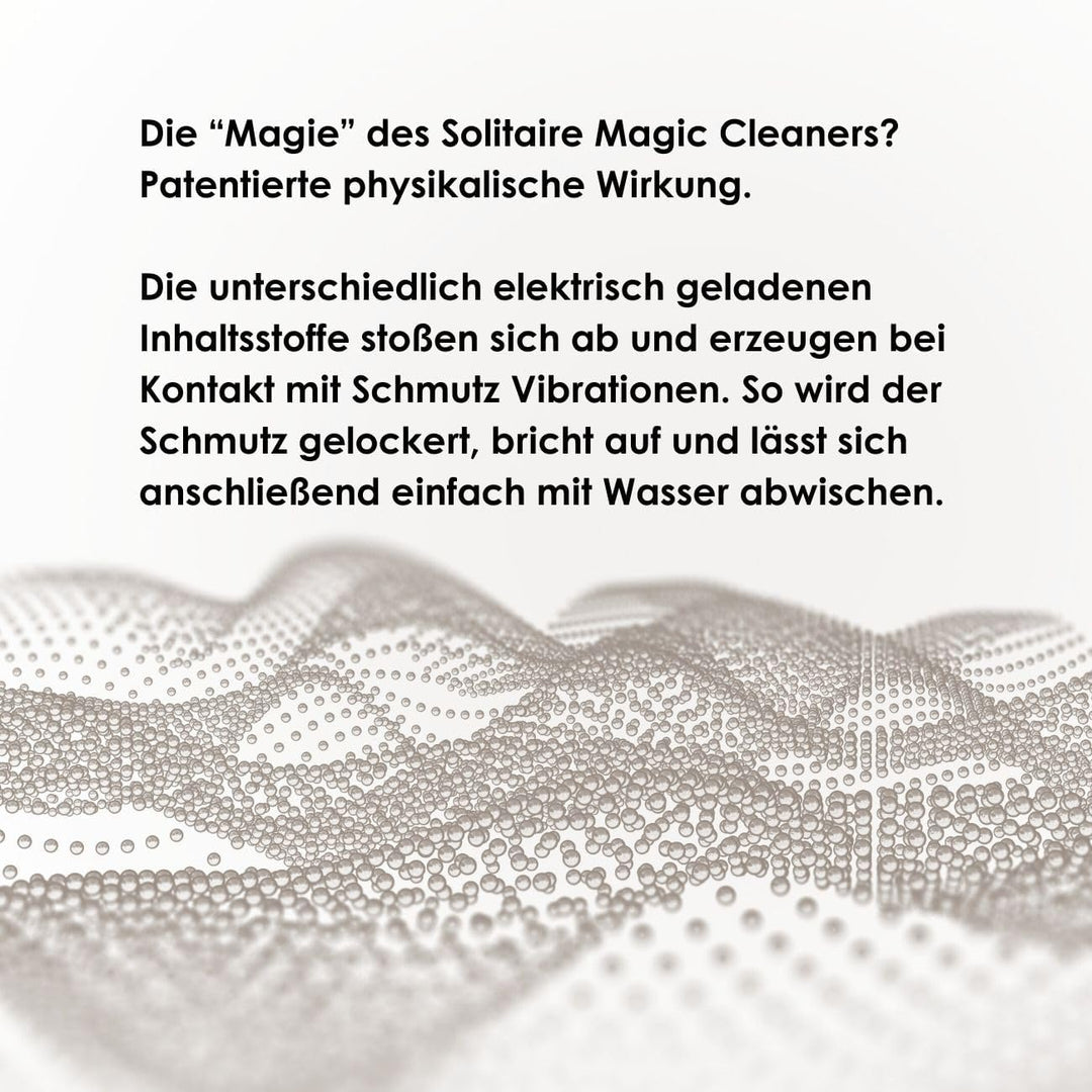 SOLITAIRE Magic Cleaner Reinigungs Set, 2x Magic Cleaner 100 ml + GRATIS Microfasertuch, Sneaker Bür