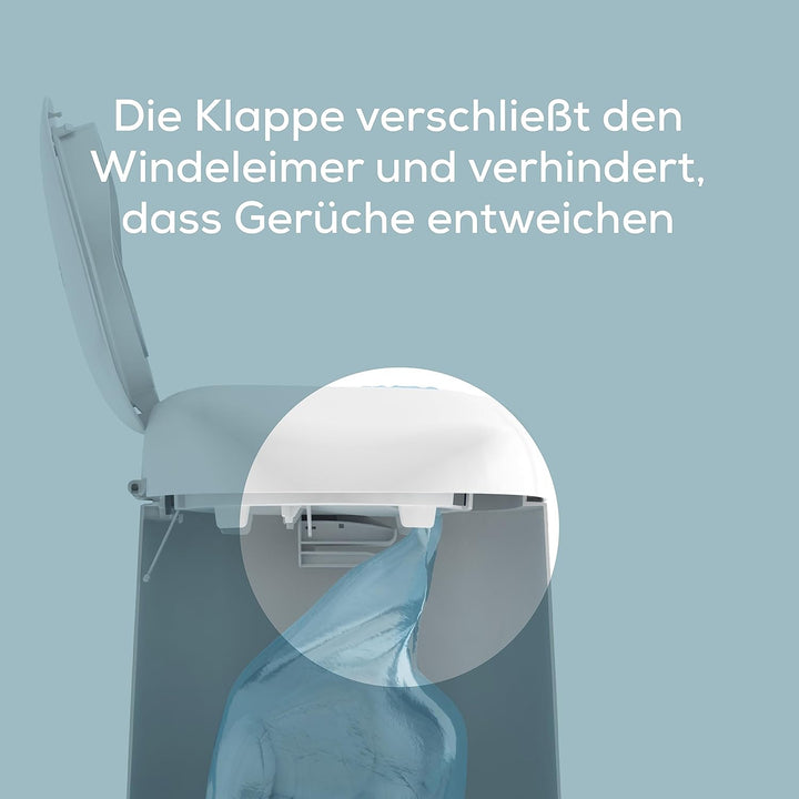 Angelcare Original Dress-Up XL Windeleimer, 5 x weniger Folienverbrauch, Umweltfreundlicheres System
