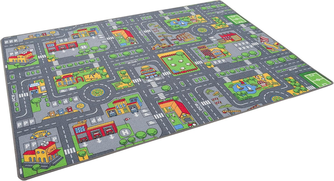 Pergamon Strassenteppich Beidseitig Kinder Spielteppiche für Kinderzimmer und Spielzimmer 200x300 cm