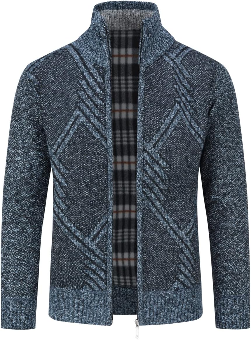 Herren Strickjacke Festival Cardigan Warm Trachtenjacke Mode Schlichter Pullover Langarm Sweatjacke