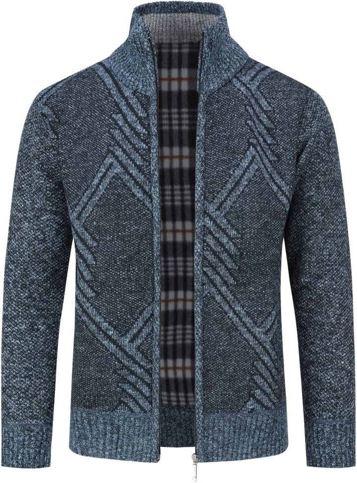 Sliktaa Herren Strickjacke Festival Cardigan Warm Trachtenjacke Mode Schlichter Pullover Langarm Swe