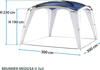 Brunner Campingbedarf Pavillon, 21573 STANDARD Blau, STANDARD Blau