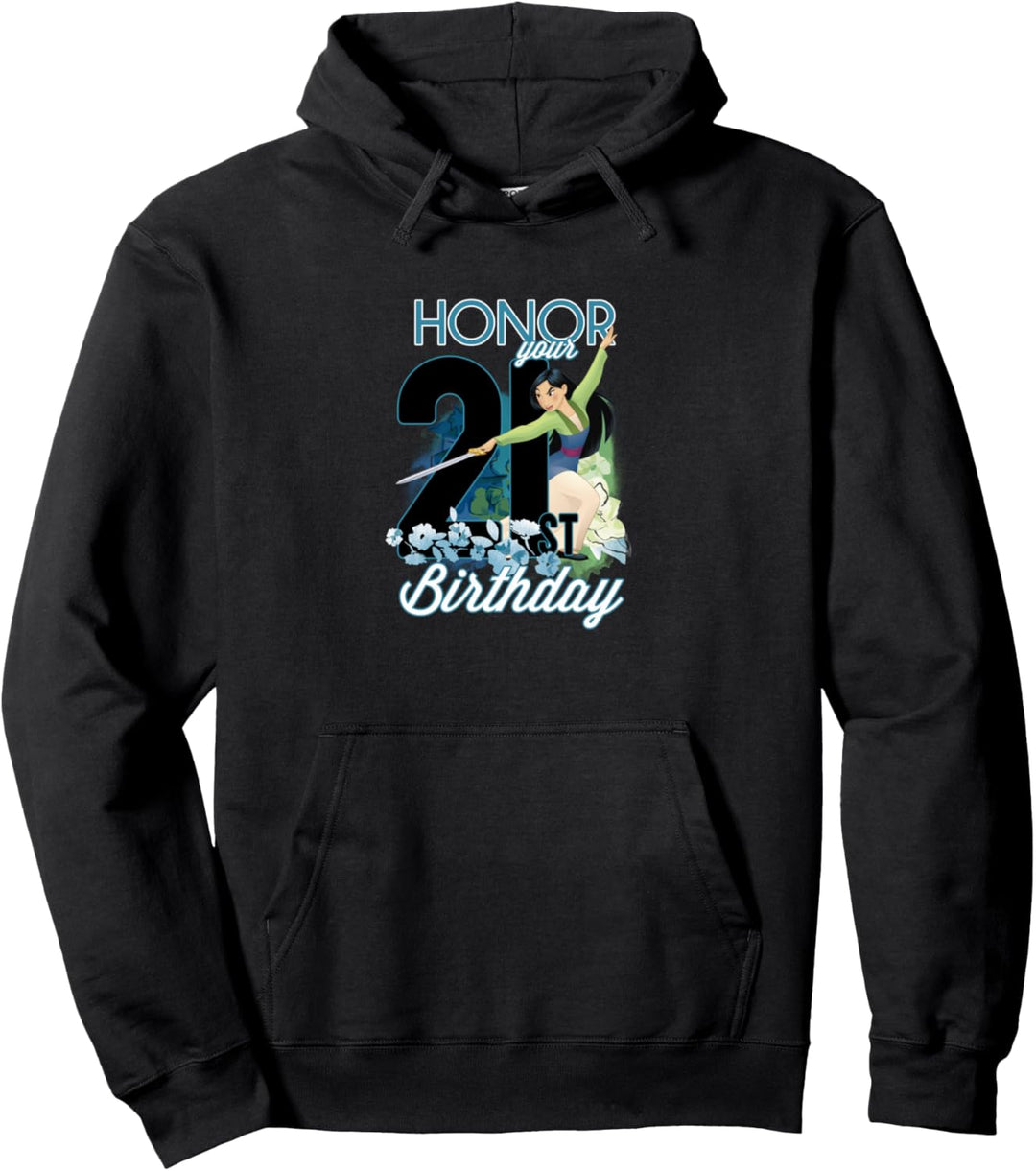 Disney Mulan Portrait Honor Your 21st Birthday Pullover Hoodie