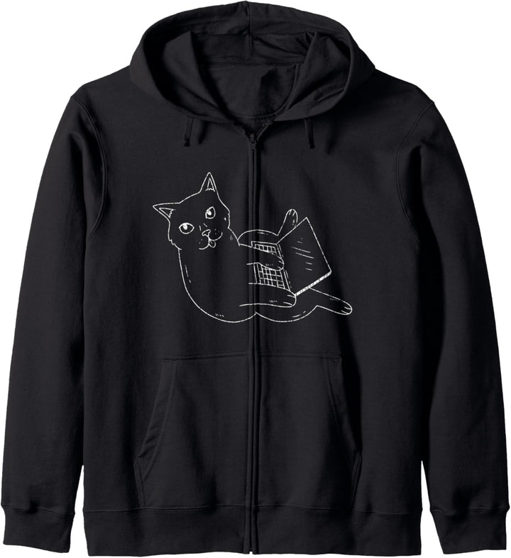 Nerd Katze Lustige Besitzer Grafik Kapuzenjacke