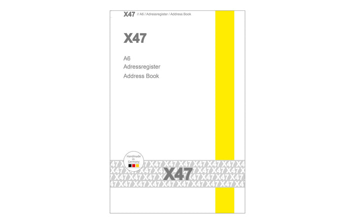 A6-Adressen mit Register, mit schwarzem Umschlag, für das revolutionäre X47-Notizbuch mit auswechsel