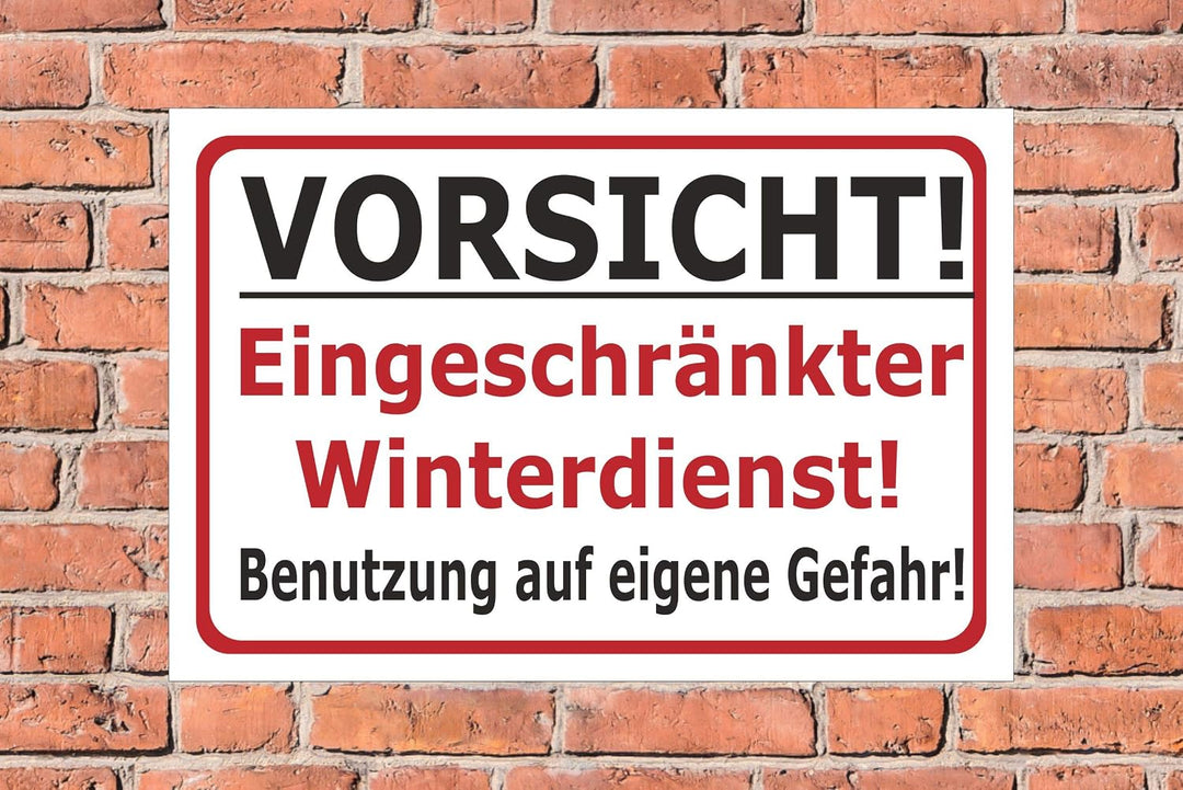 Melis Folienwerkstatt Schild Eingeschränkter Winterdienst - 60x40cm - 3mm Aluverbund – 20 VAR S00018