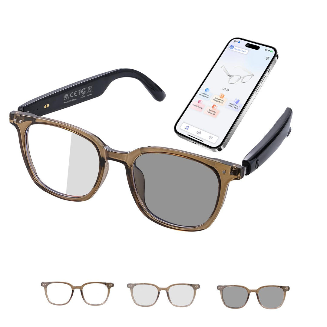 AI Übersetzer Smart Brille, zweisprachige Übersetzung in Echtzeit, Simultandolmetschbrille mit photo