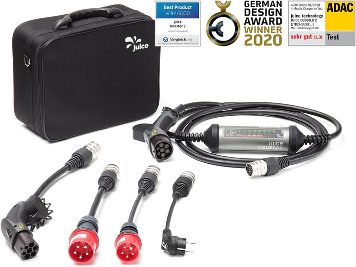 Juice Booster 2 Wallbox 11kw / 22kW - 32A 3-Phasig, 1-Phasig Typ 2 AC | EV Set inkl. Adapter CEE32,