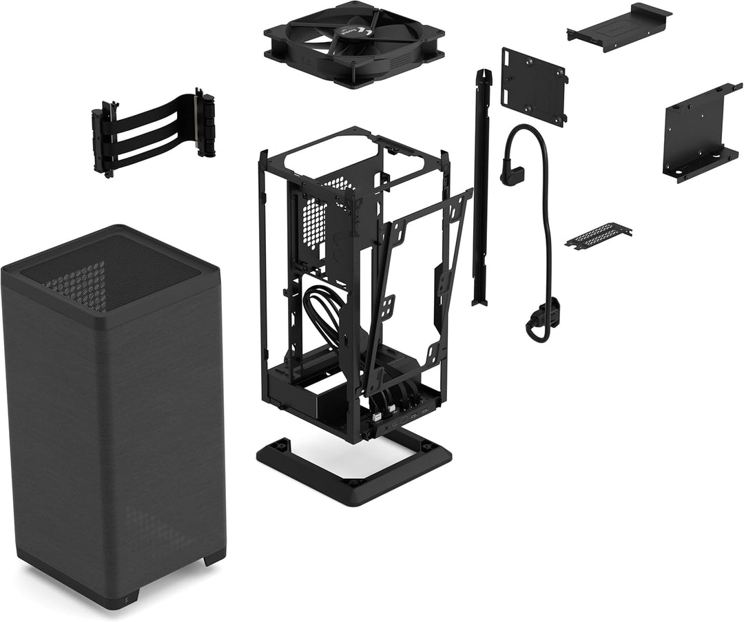 Fractal Design Mood Black PC Case - Sleek Fabric Design, 180mm Top Fan, Conceals 325mm Graphics Card