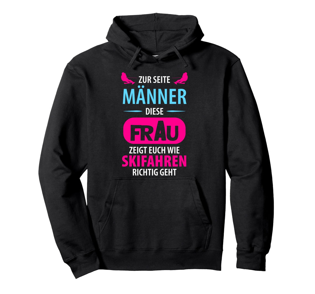 Skifahren Apres Ski Skifahrerin Skier Berge Spruch Damen Pullover Hoodie