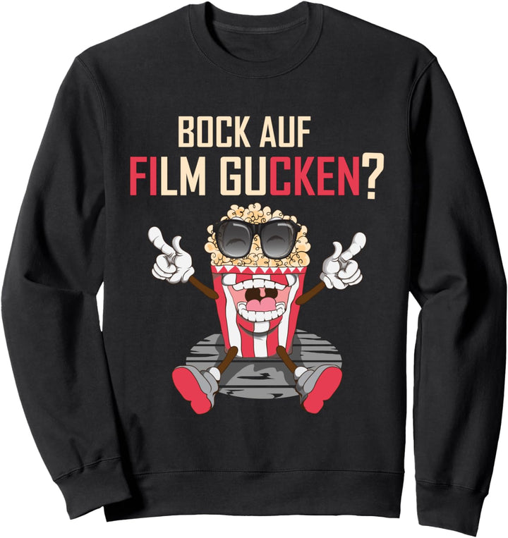 Popcorn Bock auf Film gucken Zweideutig Spruch Fun Geschenk Sweatshirt