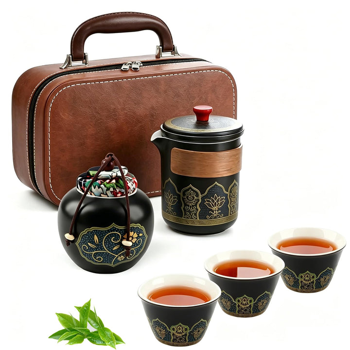 Japanisches Teeservice, 6 Stück Schönes Tea Set Porzellan Chinesische Teekanne Set, Gongfu Teeservic