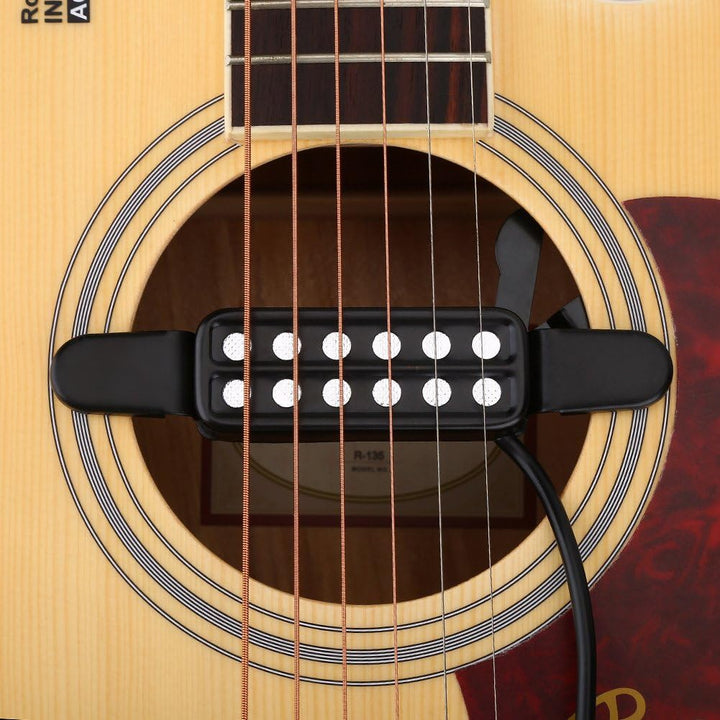 Gitarren Tonabnehmer Akustikgitarre Pickup 12 Schallloch Magnetic Classic Transducer Westerngitarre