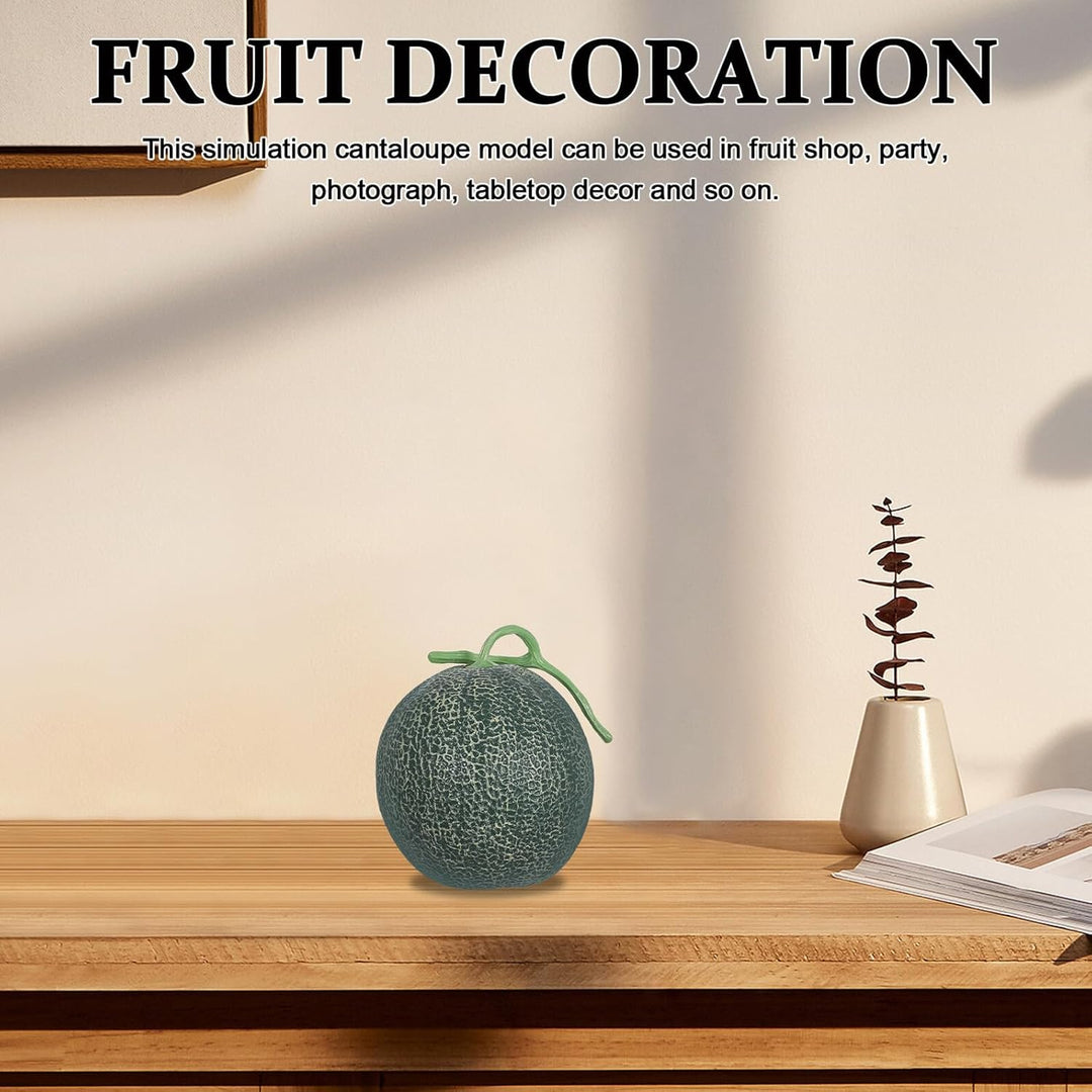 Künstliche Cantaloupe Melone Fruchtmodell aus Kunststoff Grosszügig Leuchtend Haltbar Wohn und Schre