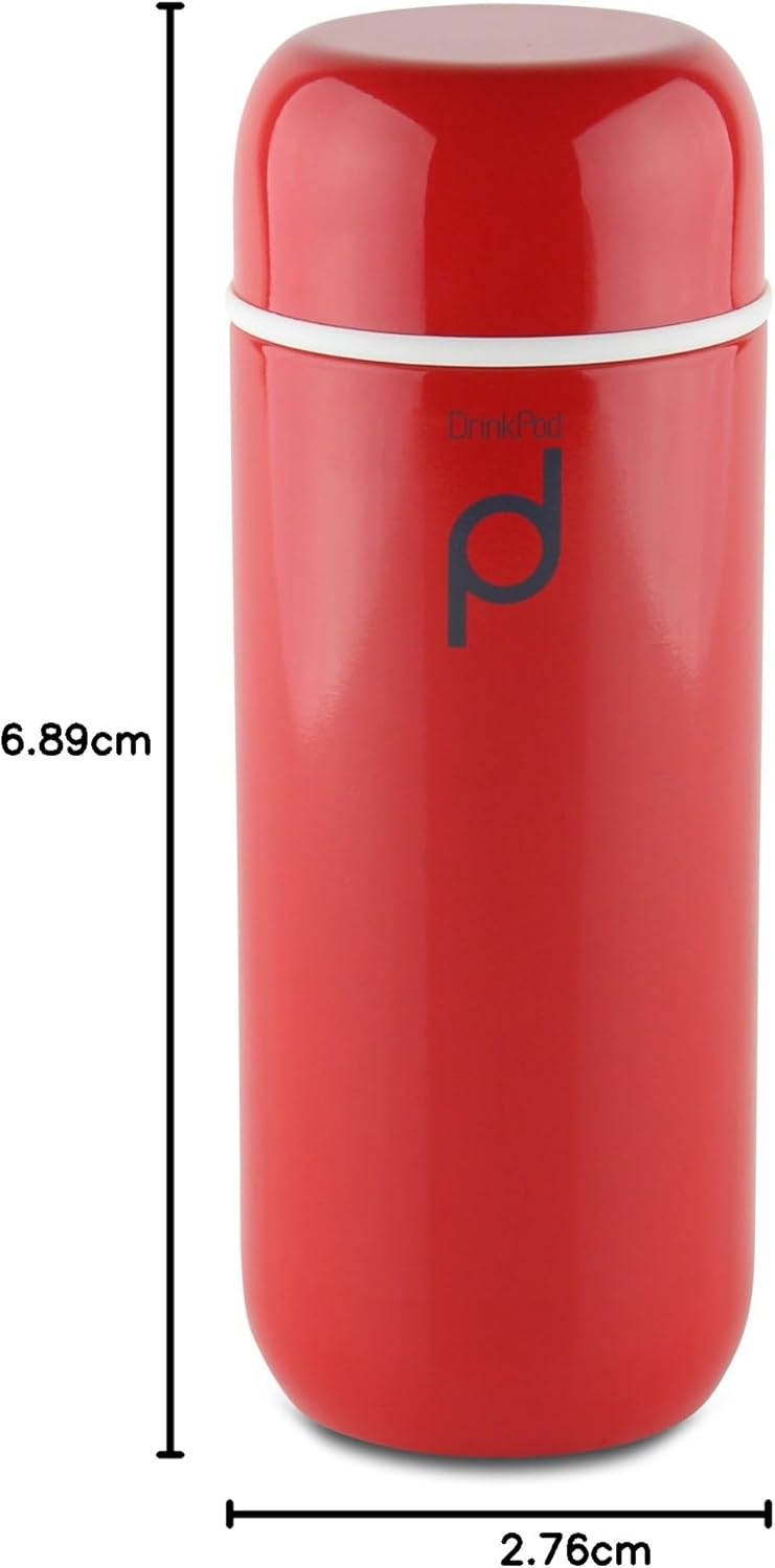 Pioneer DrinkPod Isolierflasche aus Edelstahl 0,2 L Doppelwandig Thermo-Lebensmittelbehälter 6 Stund